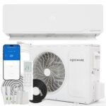 Split Klimaanlage, 12000 BTU / 3,500 W | WLAN/APP Funktion Klimagerät, Kühlen A++/Heizen A+, Kältemittel R32, bis 45-60m², sehr leise, Fernbedienung, Montagematerial