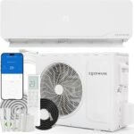 Split Klimaanlage, 12000 BTU / 3,500 W | WLAN/APP Funktion Klimagerät, Kühlen A++/Heizen A+, Kältemittel R32, bis 45-60m², sehr leise, Fernbedienung, Montagematerial