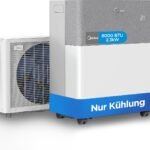 Midea Portasplit Cool Mobile Klimaanlage, nur Kühlung, A++, 8000 BTU 2, 3kW, für Räume bis zu 28 m² / 70 m³, nur 38 dB(A) im Silent-Modus