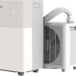 Midea PortaSplit-E Mobile Klimaanlage,Kühlen A++/Heizen A+, 12000 BTU 3,5kW,Mini-Split-Klimaanlage, Farbe Pfirsich,für Räume bis zu 42 m² / 105 m³, nur 39 dB(A) im Silent-Modus [Energieklasse A++]
