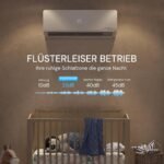 Split Klimaanlage, 12000 BTU / 3,500 W | WLAN/APP Funktion Klimagerät, Kühlen A++/Heizen A+, Kältemittel R32, bis 45-60m², sehr leise, Fernbedienung, Montagematerial